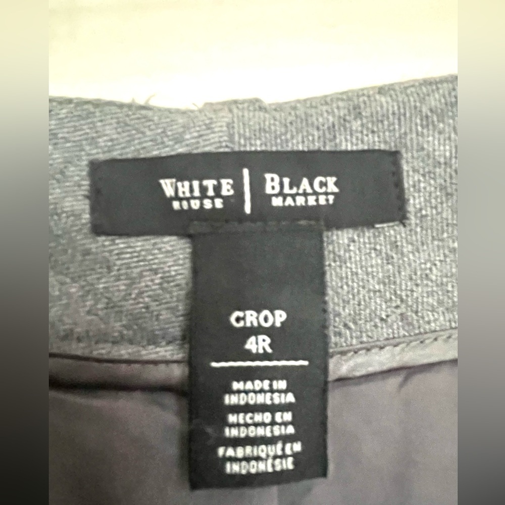 WHITE HOUSE BLACK MARKET Nell Gray Cropped Career Work Style Pant Size 4 EUC - Picture 6 of 11